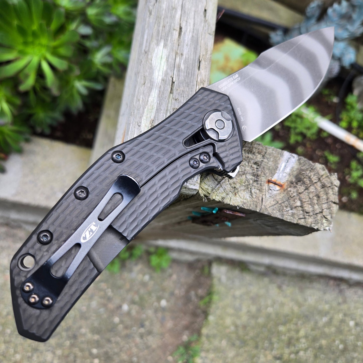 Zero Tolerance 0308BLKTS Black G-10 Titanium Tigerstripe 20cv Folder -DISCONTINUED-