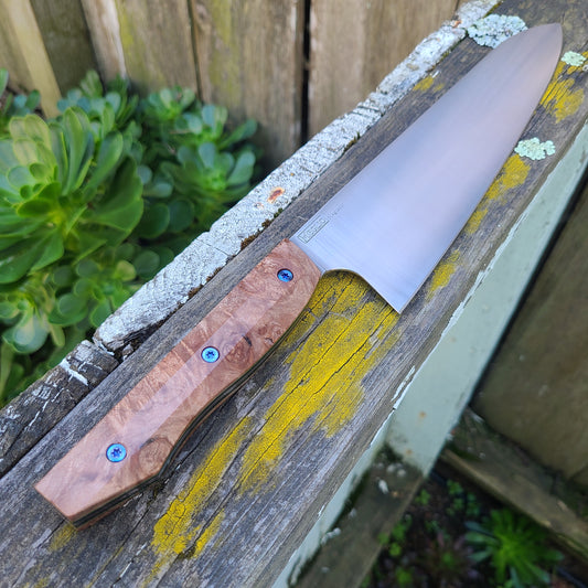 Meglio Knives Semi Custom 10" Satin Maple Magnacut Gyuto