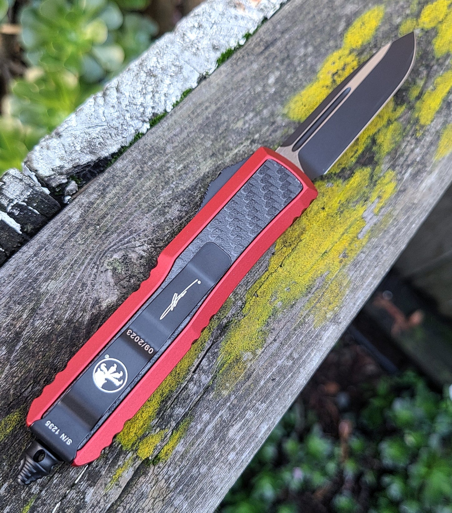 Microtech 124-1RDCFIS Daytona S/E Red Standard Signature Series OTF Auto