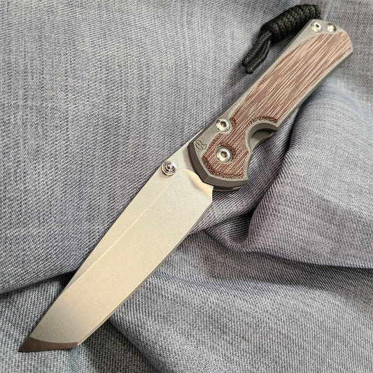 Chris Reeve Small Sebenza 31 Magnacut Tanto Natural Canvas Micarta