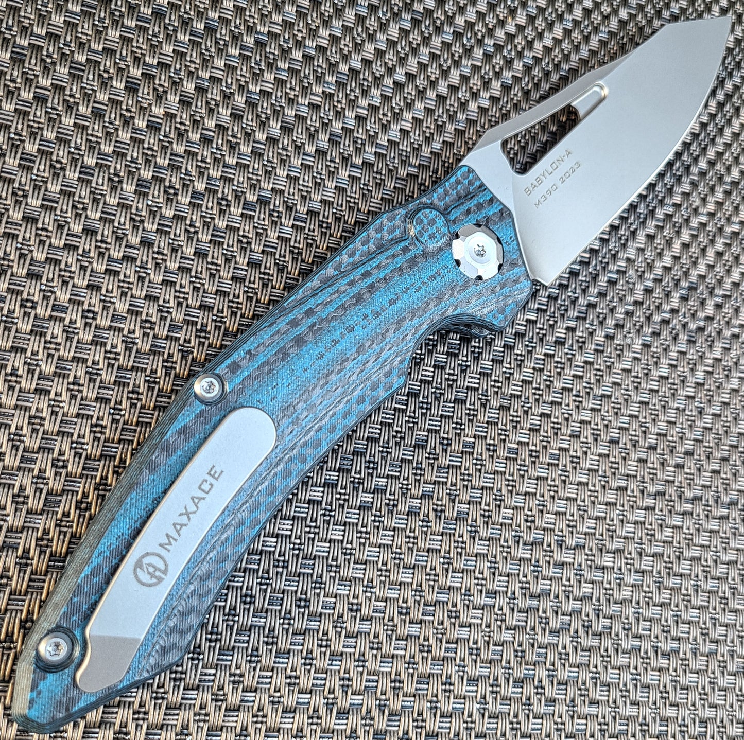 Maxace X02A Babylon-A Blue CF M390 Auto