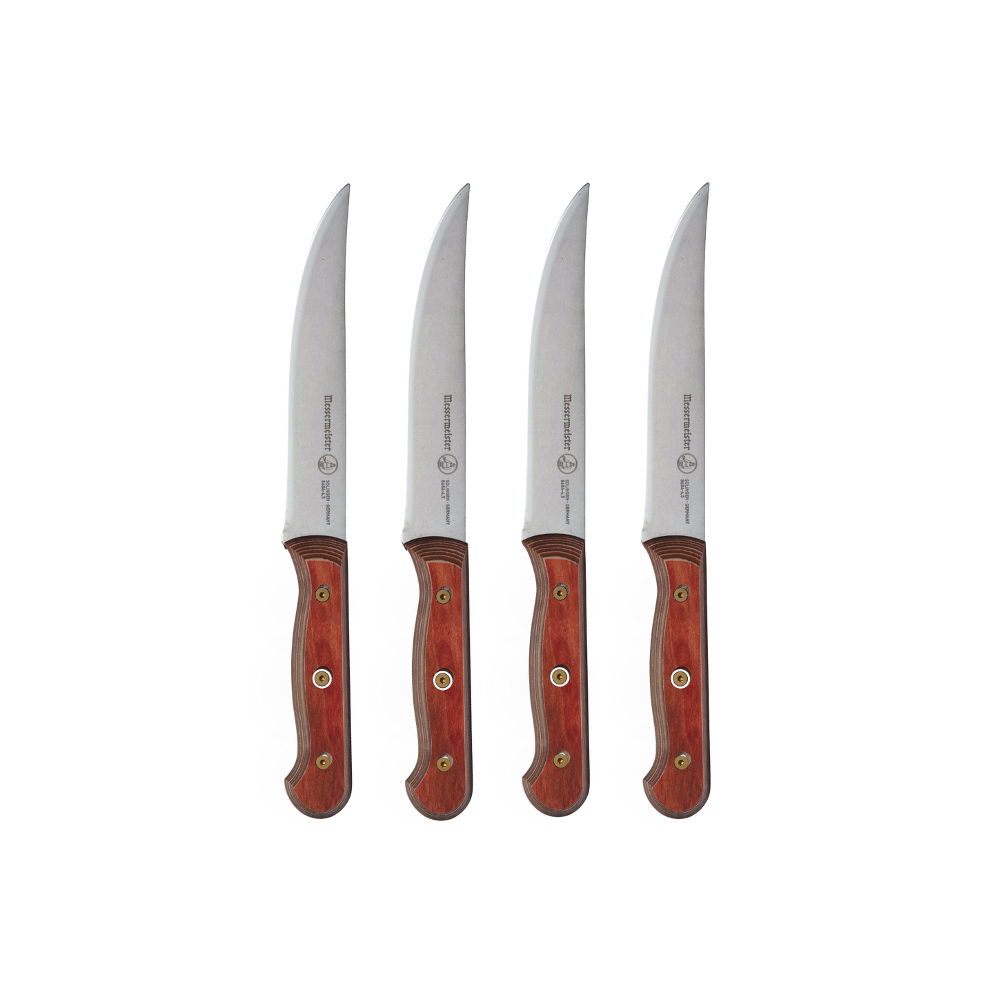 Messermeister Steak Knife Set 4pc Custom Red Terra Evergreen Knives