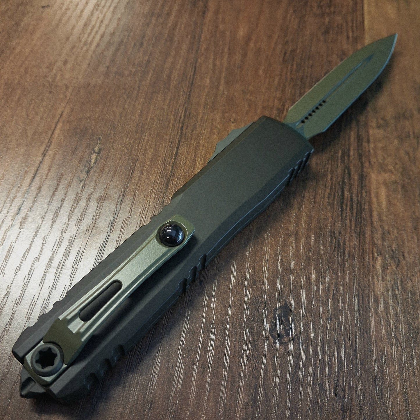 Microtech 11224-1MPOD-T10S21 Ultratech D/E Magpul OD Green Bazooka OTF Auto