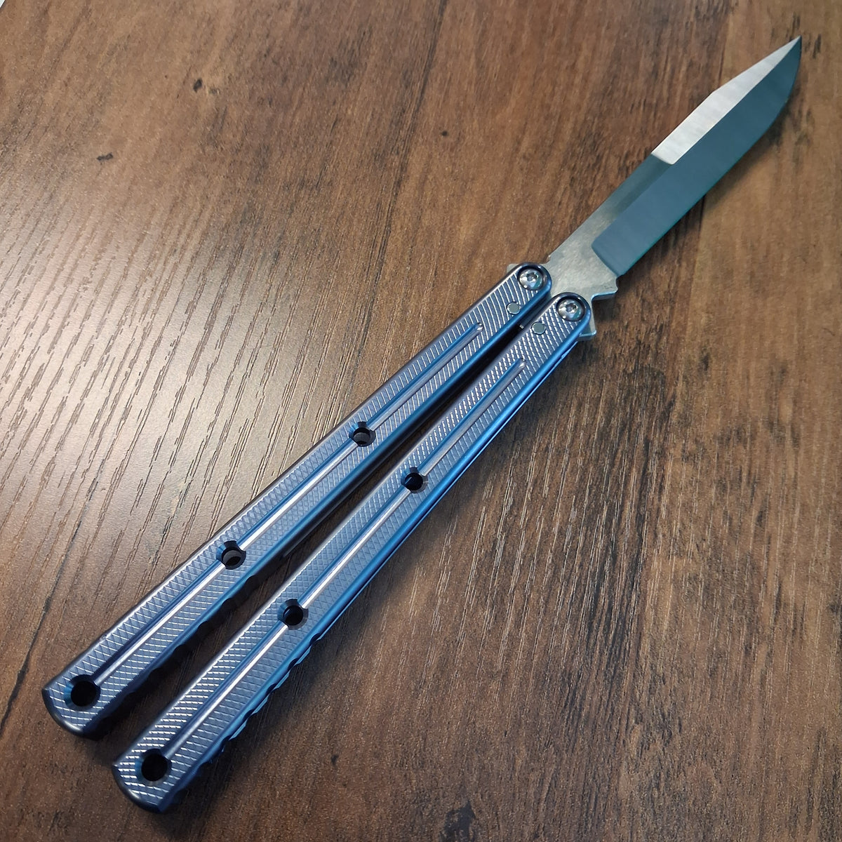 Squid Industries Krake Raken V3 Satin Weehawk Gunmetal Balisong