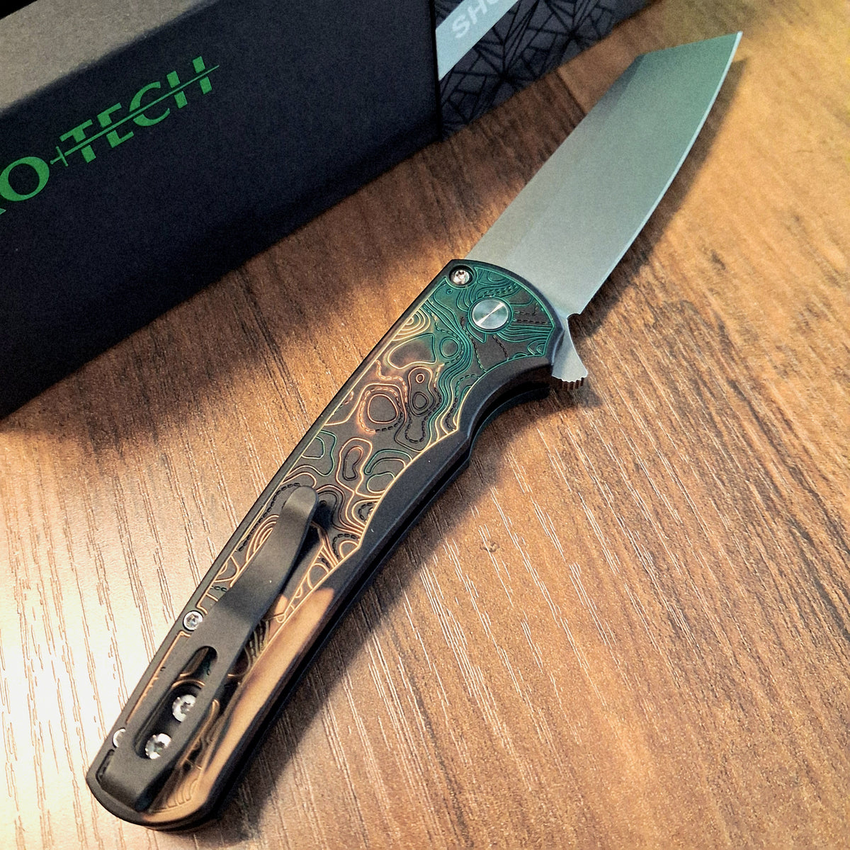 Protech 5405-TOPO-SHIPWRECK Malibu Magnacut Reverse Tanto Folder