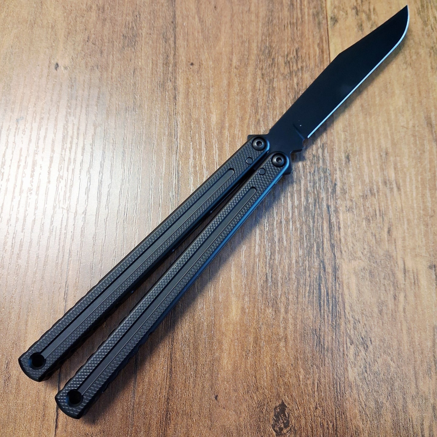 Squid Industries Krake Raken V3 Glide Edition Bowie Matted Inked Black Balisong *Blade Show Atlanta 2026*