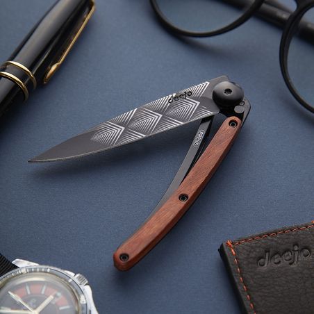 Deejo 27G Coral Wood Art Deco Folder