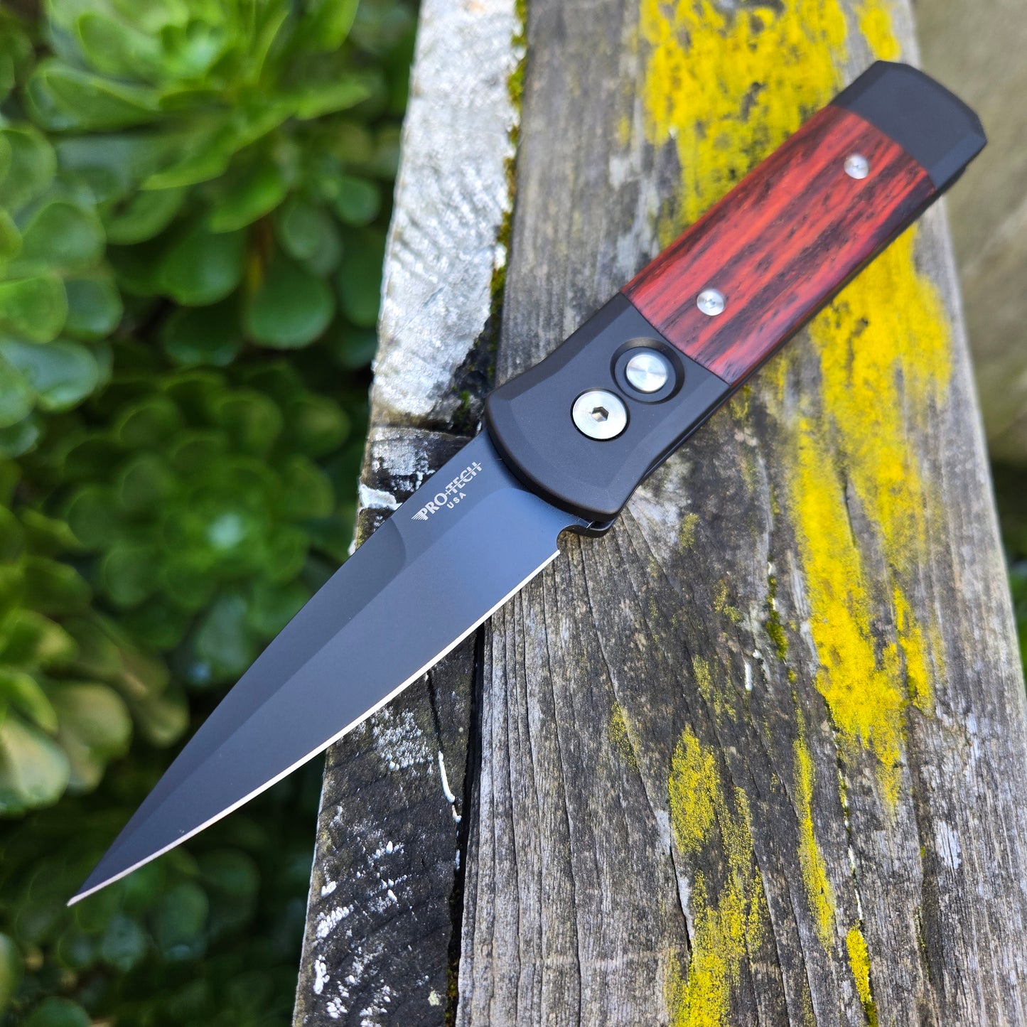 Protech 707-C Godson Cocobolo Inlay Black 154cm Auto