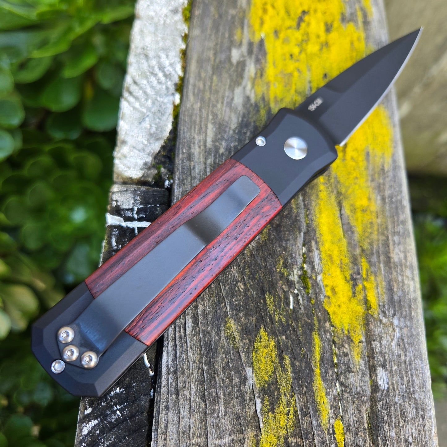 Protech 707-C Godson Cocobolo Inlay Black 154cm Auto