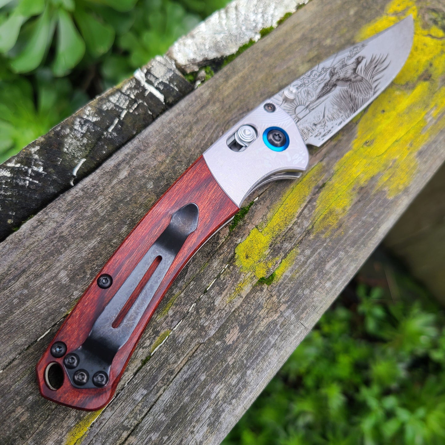 Benchmade 15085-2204 Limited Edition Mini Crooked River Artist Series -Ringneck Pheasant- Folder