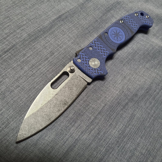 Demko Knives AD20 Shark Lock Blue G10 Nordic Pattern CPM-3V Folder