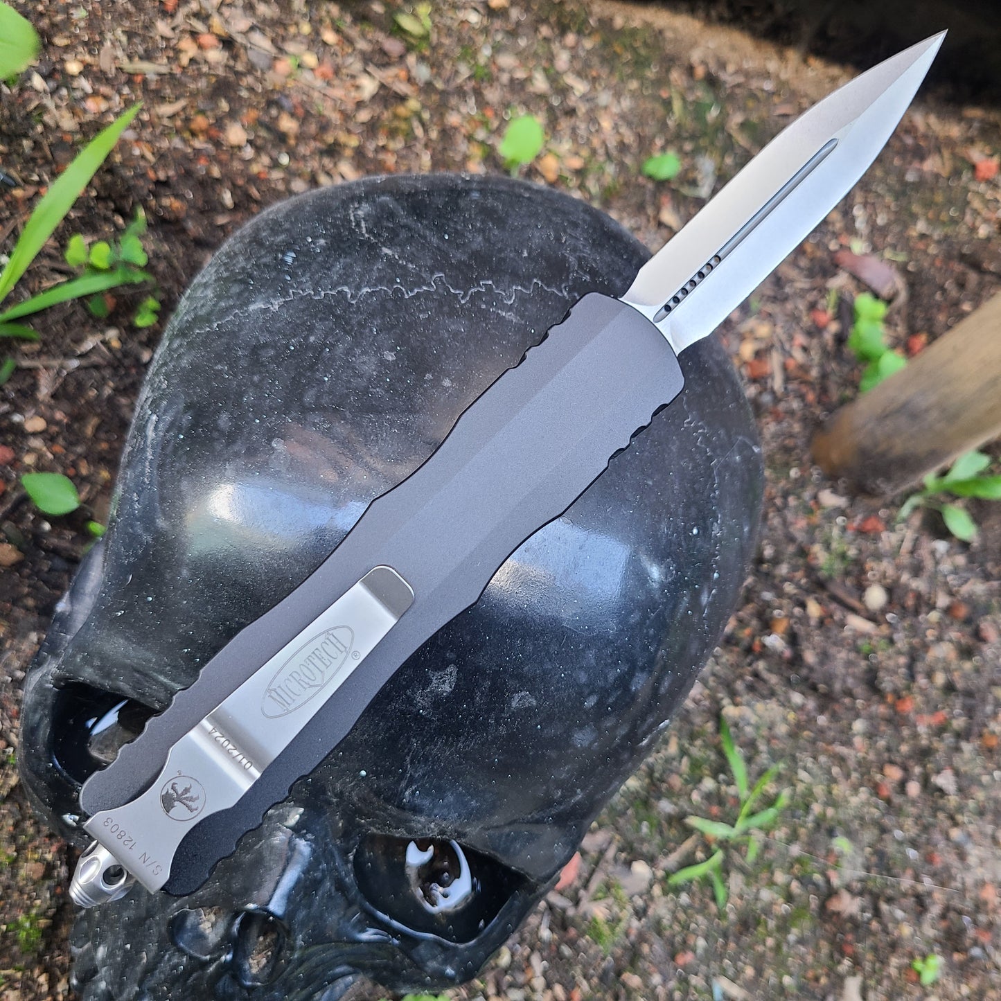 Microtech 227-10 Dirac Delta D/E Tactical Stonewash Standard OTF Auto