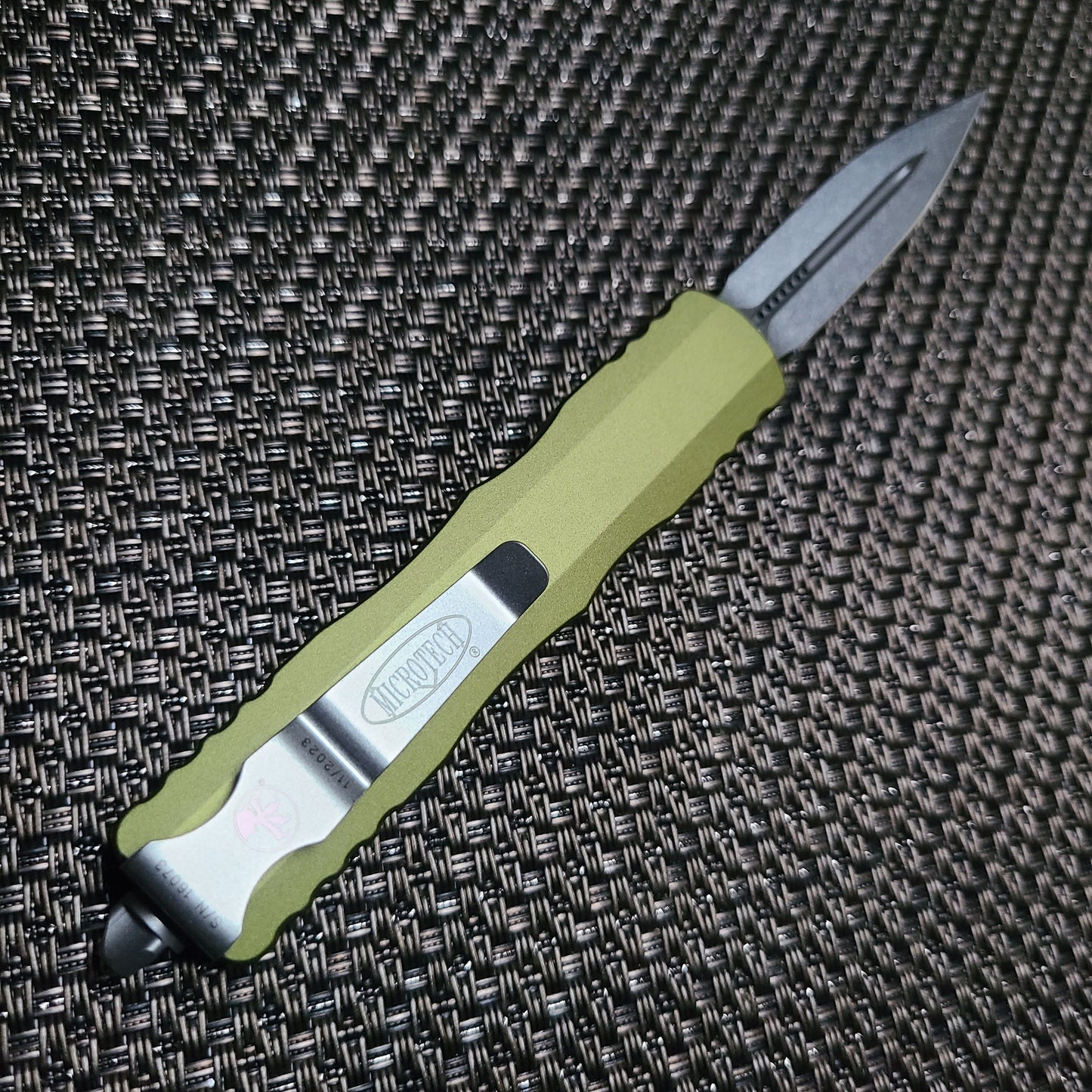 Microtech 225-10OD Dirac D/E OD Green Stonewash Standard OTF Auto