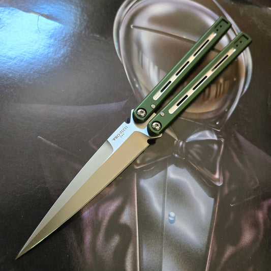 Protech FF2101-Green Flyfather 2 Squid Industries Balisong