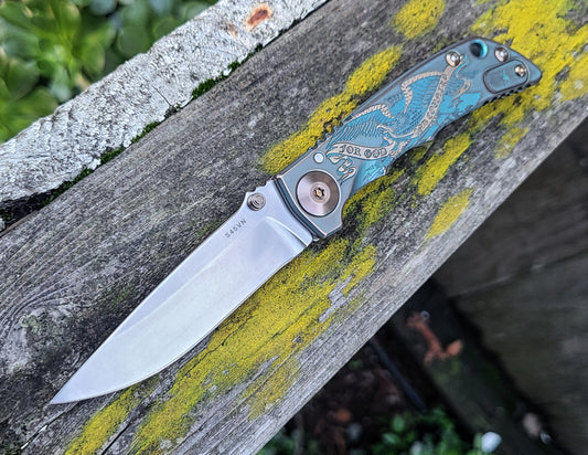 Spartan Blades Custom Harsey God & Country S45VN Folder