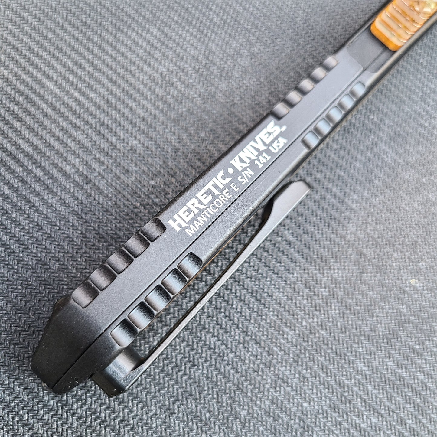 Heretic Knives H028-6A-ULTEM Manticore E Ultem D/E DLC OTF Auto