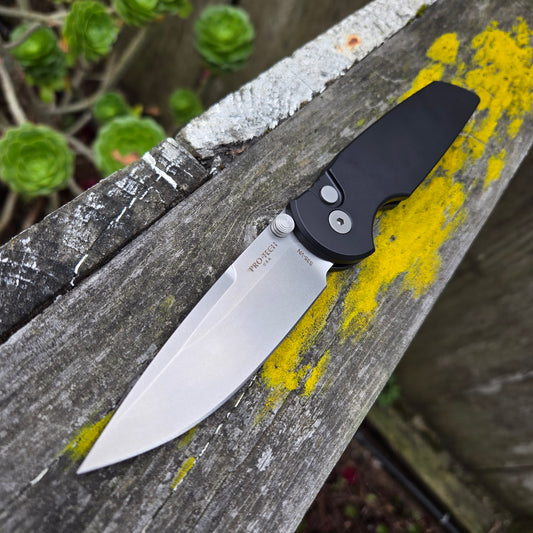 Protech INT101 TR-3 Integrity Manual Button Lock Stonewash S35VN Folder