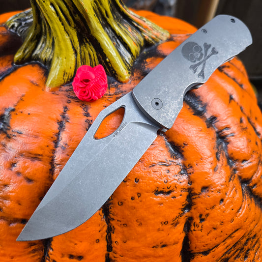 McNees Knives DX Dixon Jolly Roger Atomic Stonewashed Folder