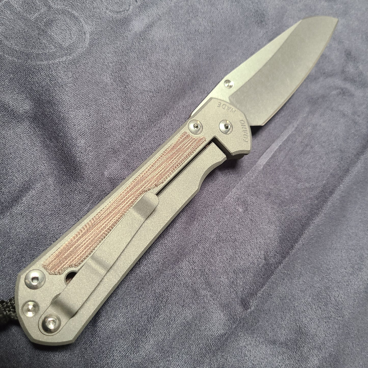 Chris Reeve L31-1222 Large Sebenza 31 Magnacut Insingo Natural Canvas Micarta