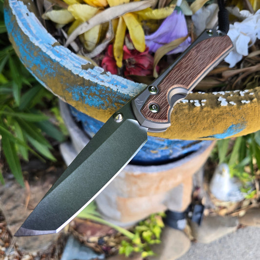 Chris Reeve L31-1234 Large Sebenza 31 Tanto Magnacut Natural Canvas Micarta Folder