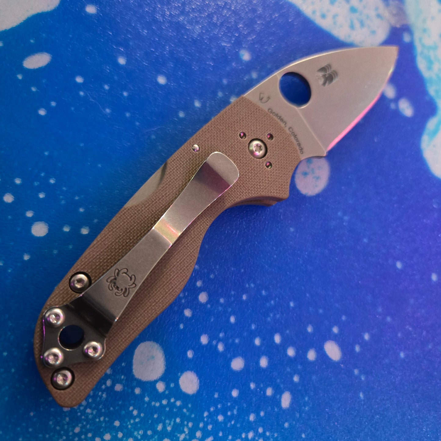 Spyderco C230MBGPBN15V Lil' Native Mid Back Lock Brown G-10 CPM-15V Folder *SPRINT RUN*