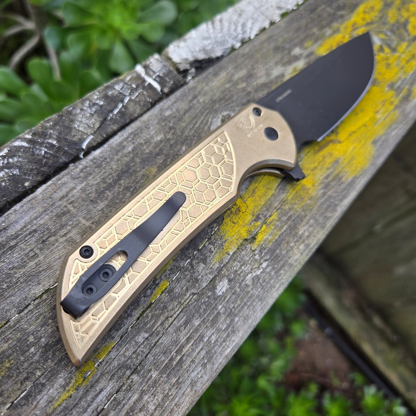 Protech MX116 Mordax AlBronze Gridlock Black S45vn Folder
