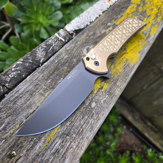 Protech MX116 Mordax AlBronze Gridlock Black S45vn Folder