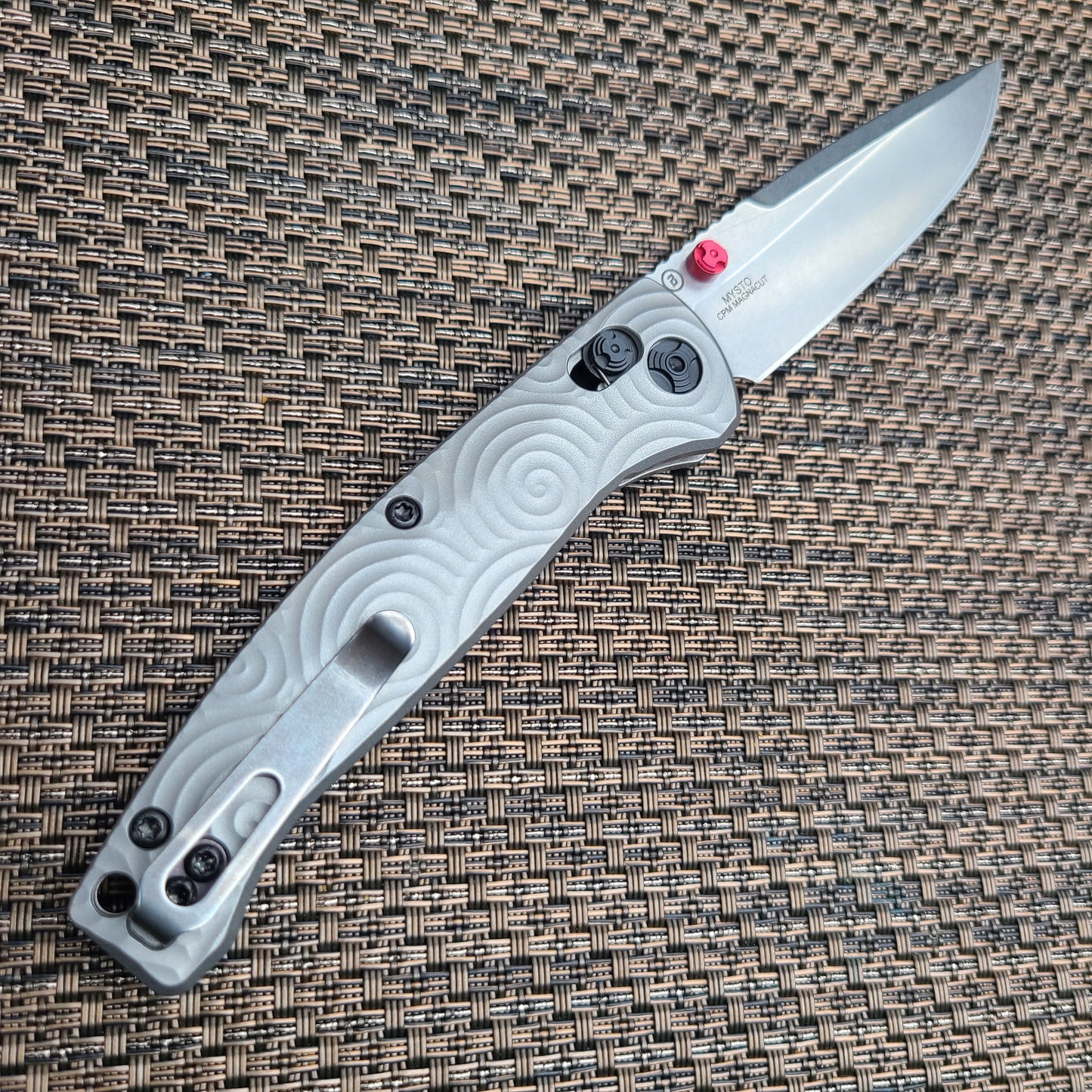 Hogue Knives 24491-LIM Mysto Titanium Satin Drop Point Magnacut Folder