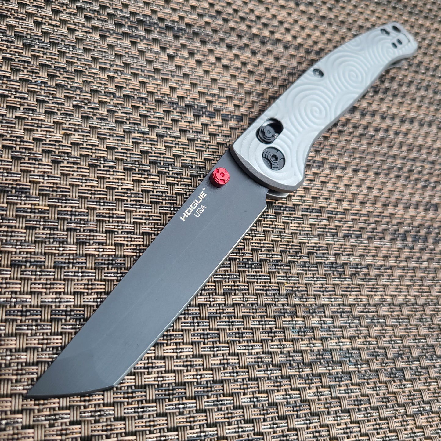 Hogue Knives 24490-LIM Mysto Titanium Black Tanto Magnacut Folder