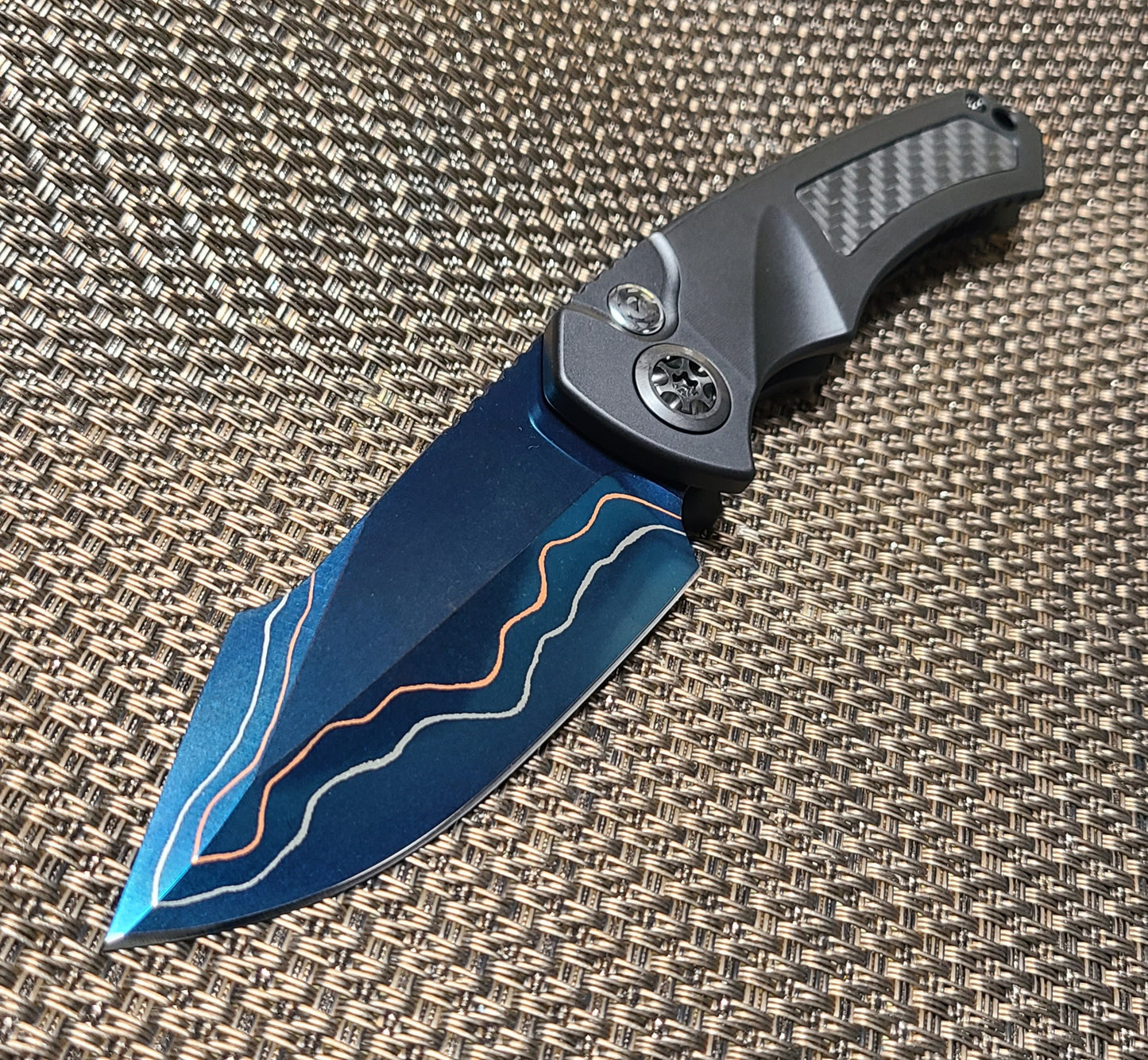 Heretic Knives Pariah Blued Baker Forge Elite AuroraMai Auto