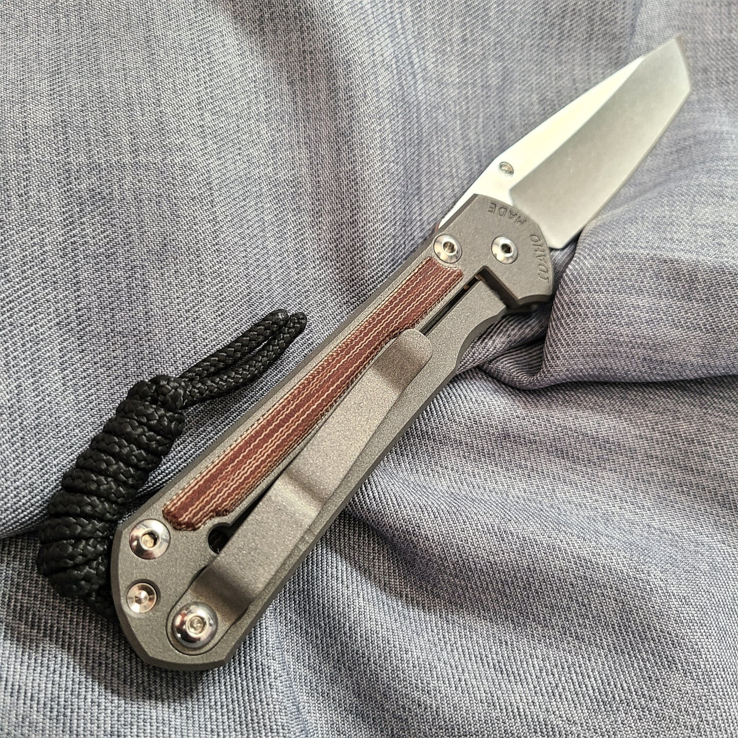 Chris Reeve Small Sebenza 31 Magnacut Tanto Natural Canvas Micarta