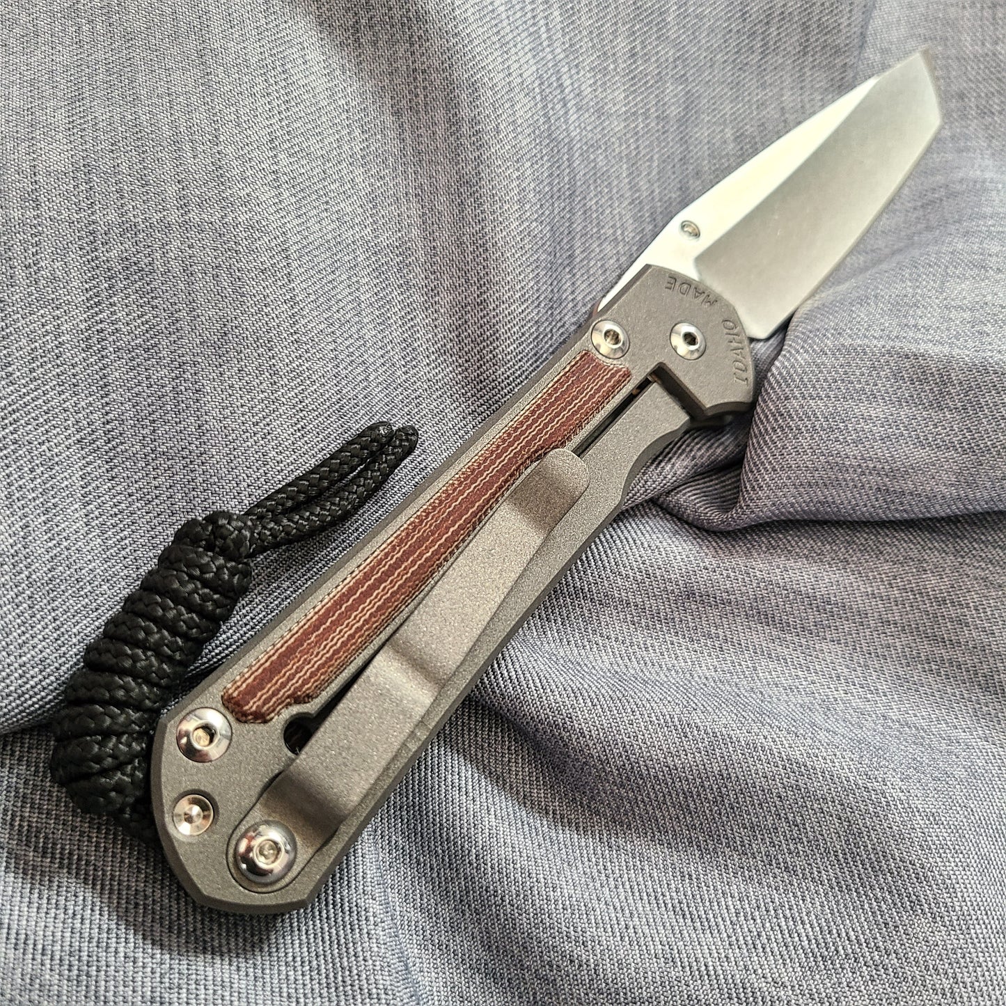 Chris Reeve Small Sebenza 31 Magnacut Tanto Natural Canvas Micarta