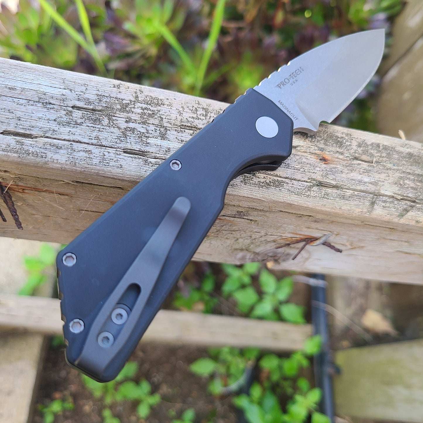 Protech PT201 Strider PT+ Black Magnacut Stonewash Auto