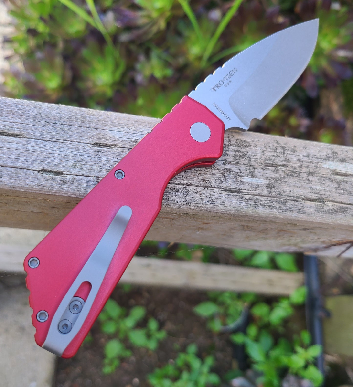 Protech PT201-Red Strider PT+ Magnacut Stonewash Auto