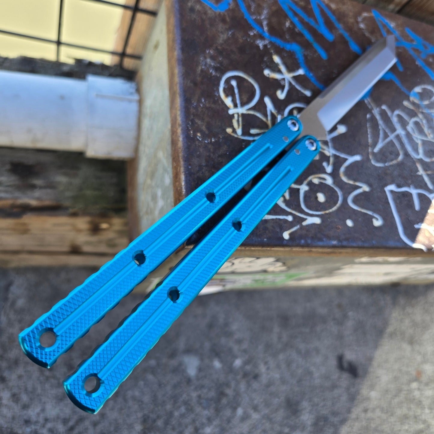 Squid Industries Krake Raken V3 Teal Tanto Balisong