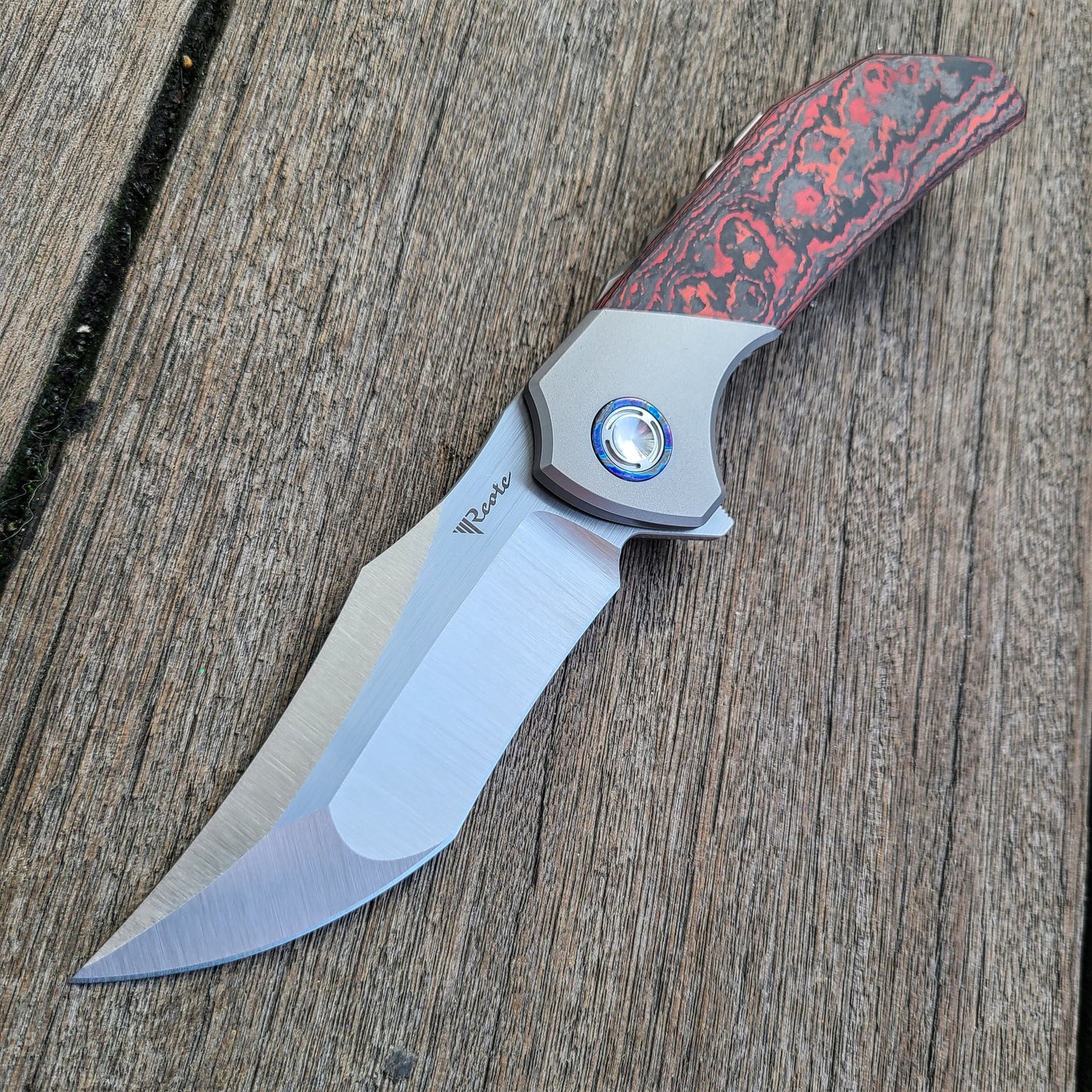 Reate TIGER Hidden Hardware *Fat Carbon Lava Flow* M390 Folder