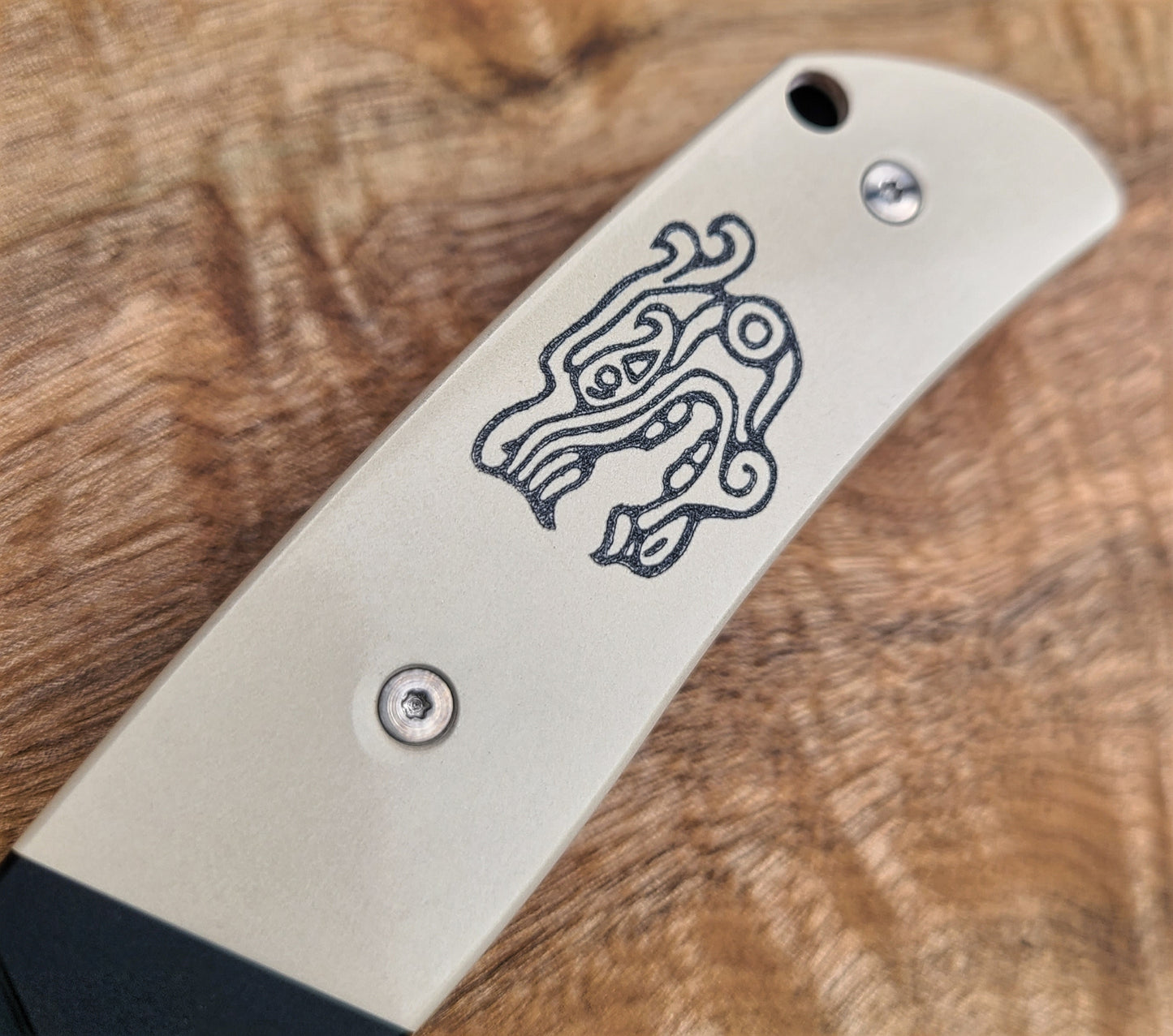 Protech BT2752 Terzuola Tuxedo ATCF Blk Magnacut Auto *CUSTOM SCRIMSHAW*