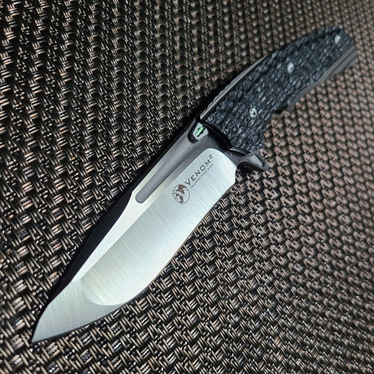 Venom Knives Kevin John Venom II Titanium CF M390 Folder