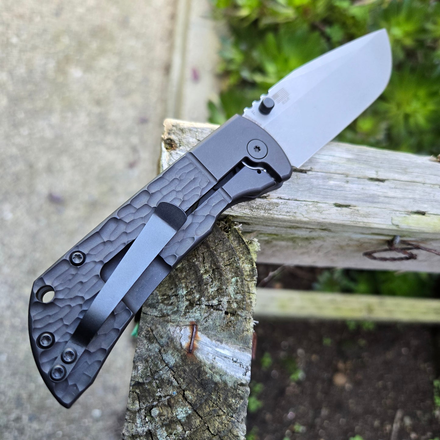 McNees Knives Mac 2 Titanium Blackout Jigged Bolster Gen 2 Stonewash Magnacut Folder