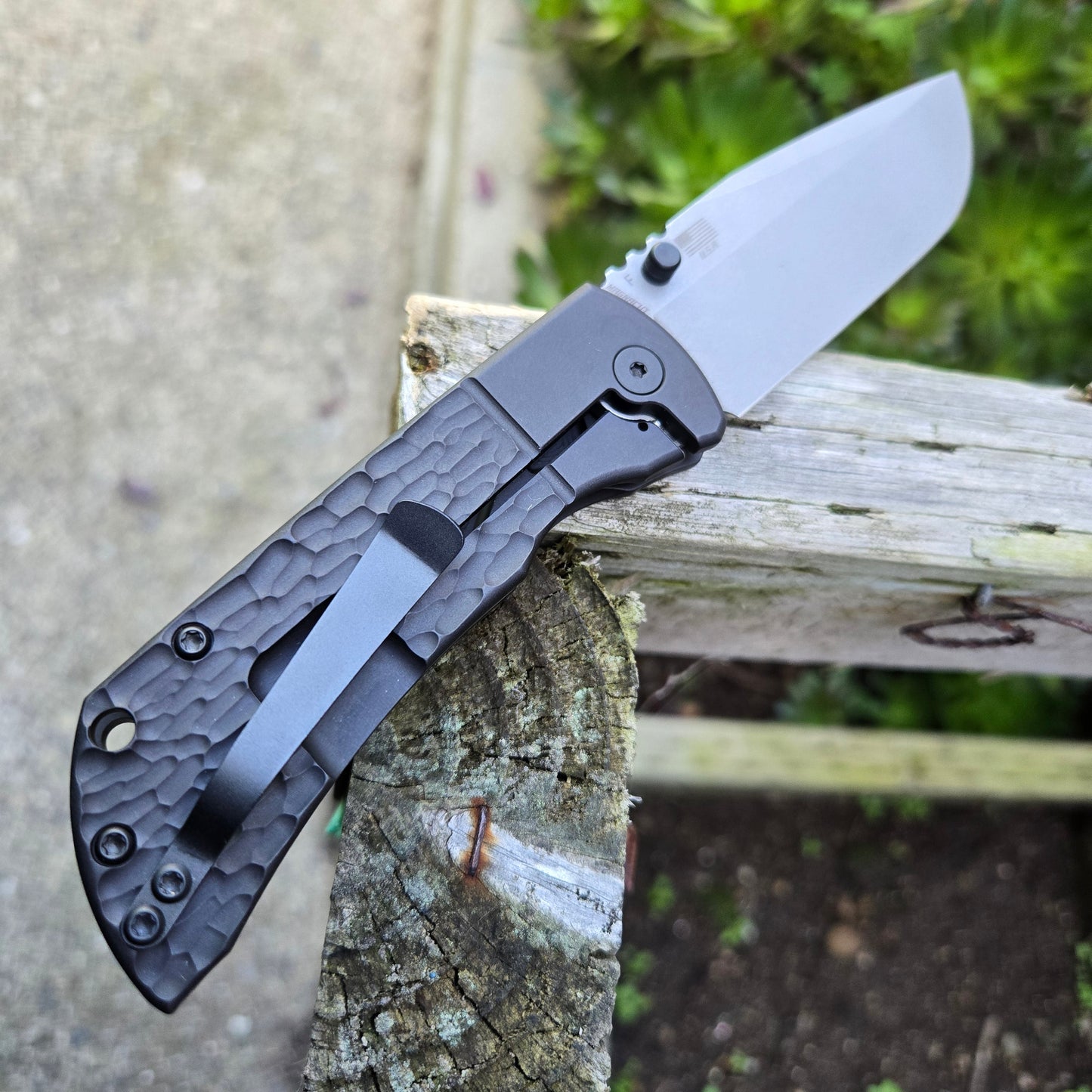 McNees Knives Mac 2 Titanium Blackout Jigged Bolster Gen 2 Stonewash Magnacut Folder
