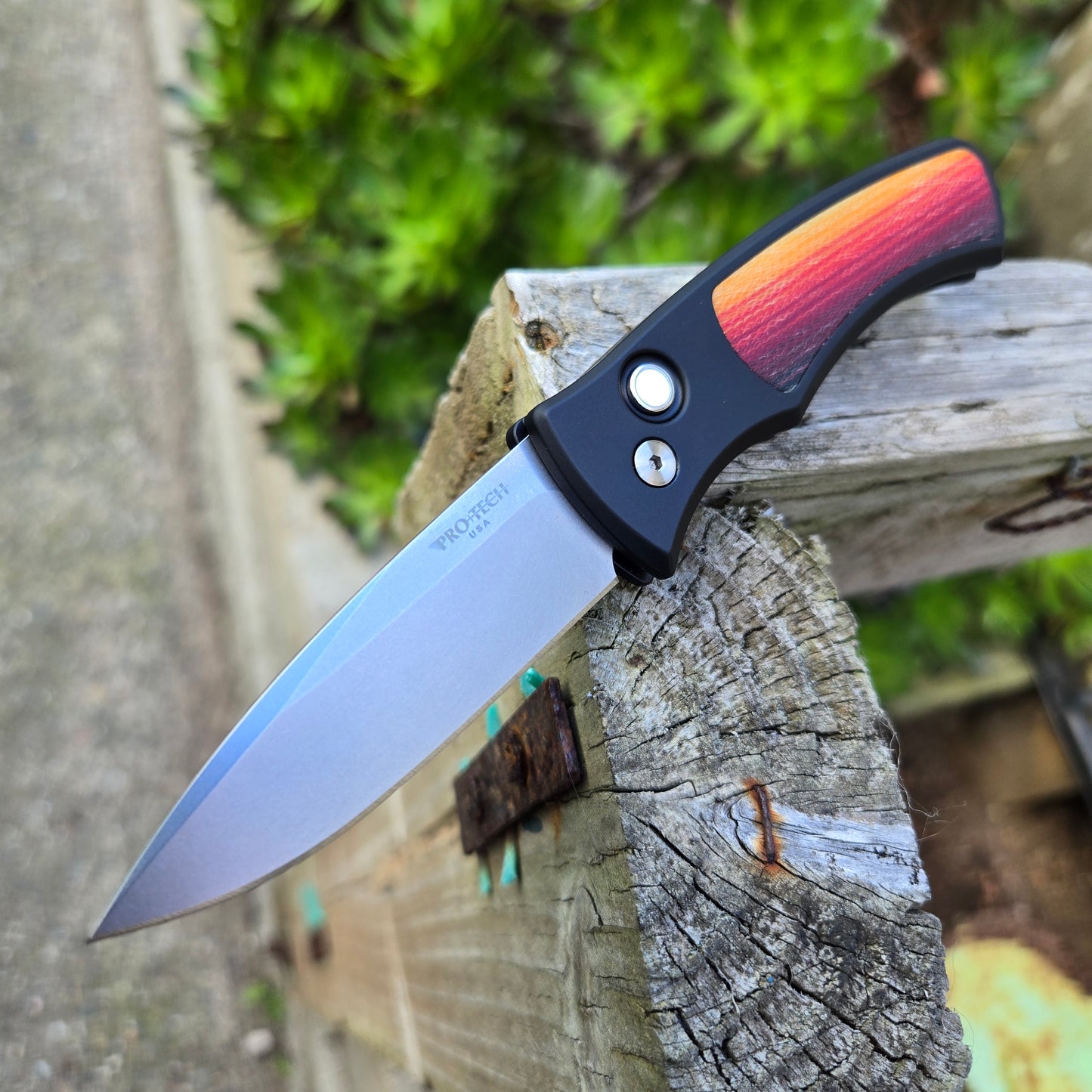 Protech Duke 2 ONE-OF-A-KIND Unique Micarta Auto *LIMITED EDITION*