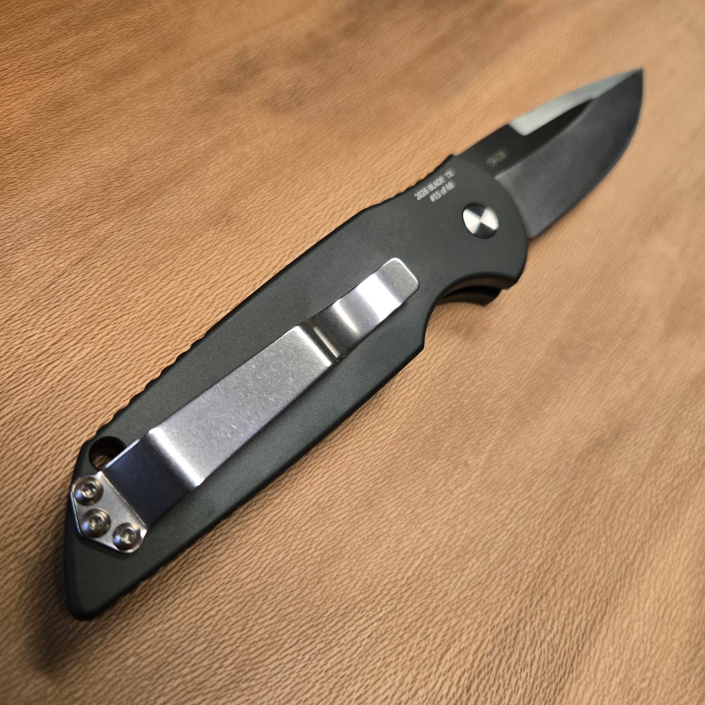 Protech TR-3 Green Groove Stonewash 154cm Auto *Blade Texas 2026 Exclusive*