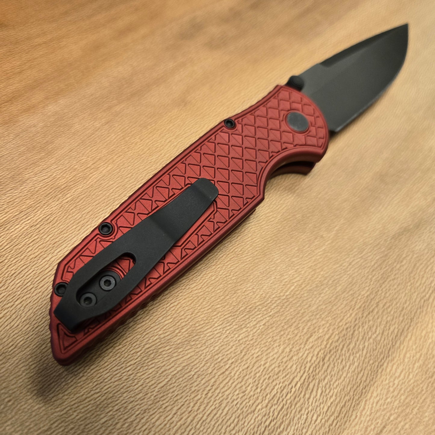 Protech Integrity Red Relic Black DLC Magnacut Manual Folder *Blade Texas 2026 Exclusive*
