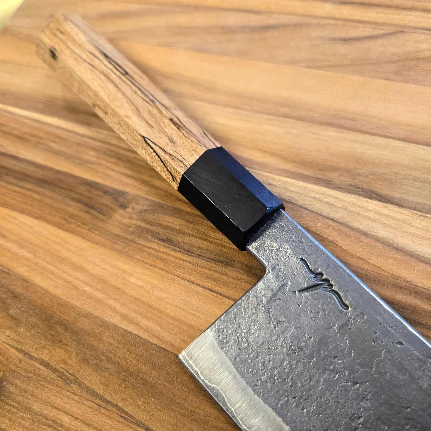 Patterson Forge Semi-Custom Forged San Mai Spalted Maple Nakiri