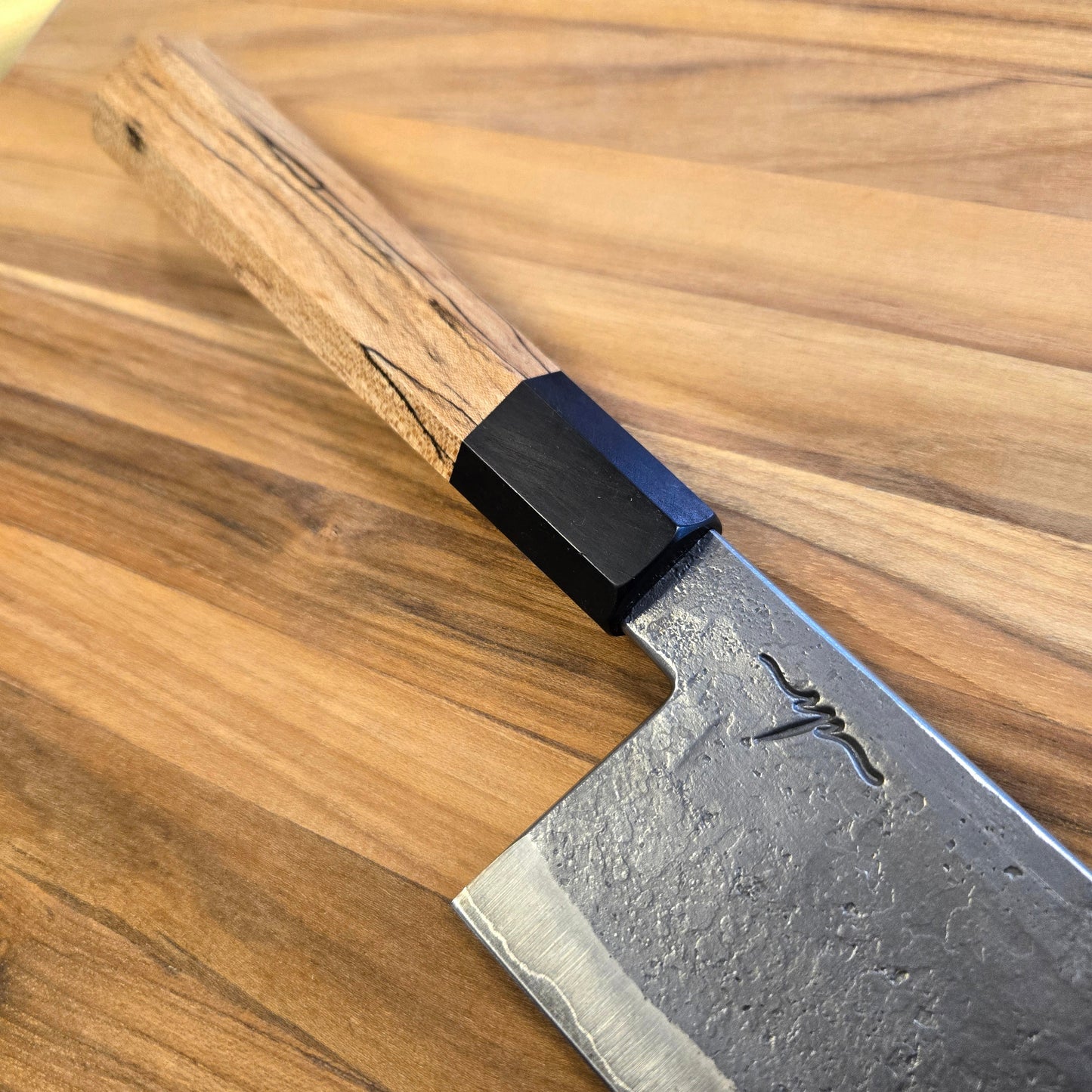 Patterson Forge Semi-Custom Forged San Mai Spalted Maple Nakiri