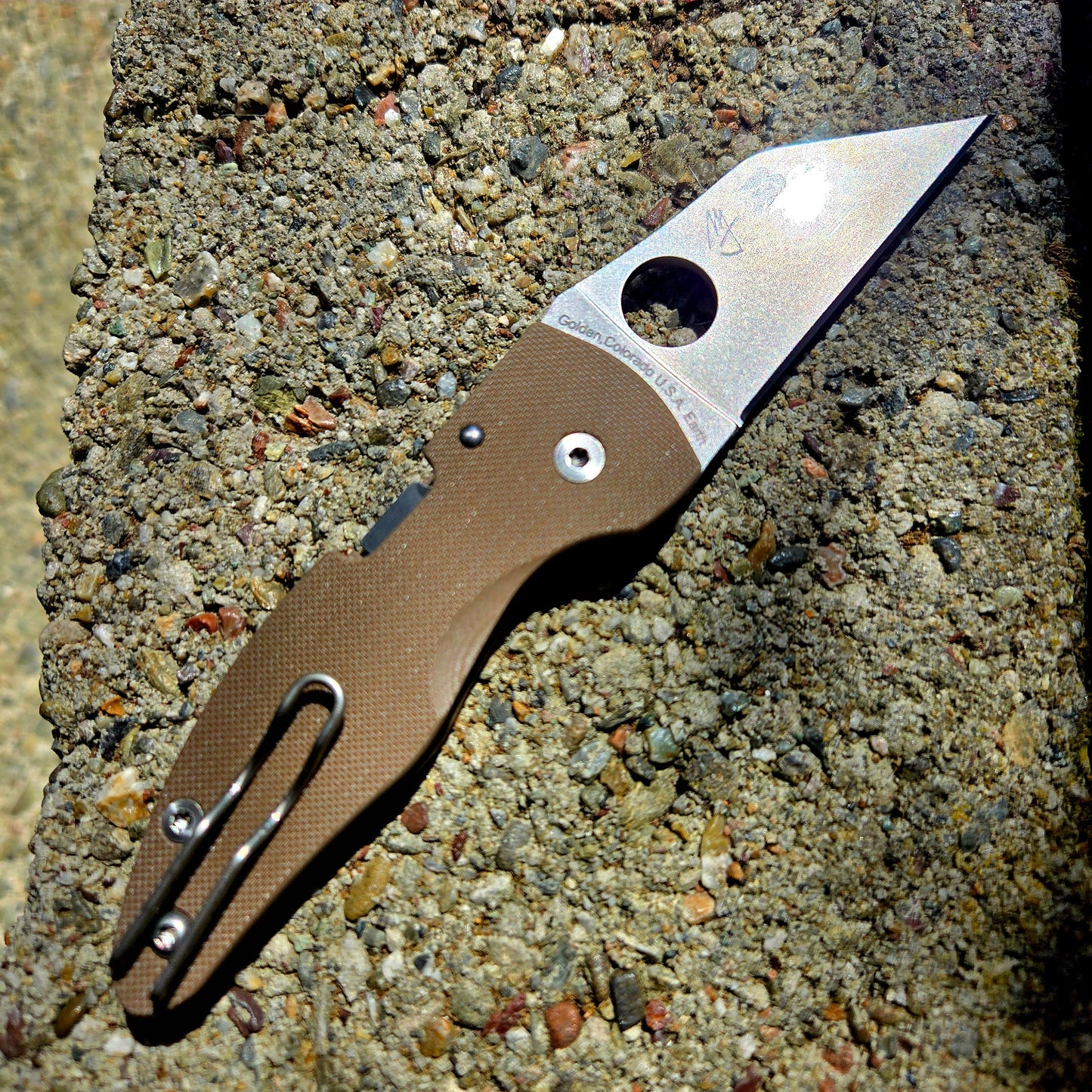 Spyderco C264GPBN15V MicroJimbo Brown G10 CPM-15V Folder -SPRINT RUN-