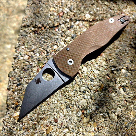 Spyderco C264GPBN15V MicroJimbo Brown G10 CPM-15V Folder -SPRINT RUN-