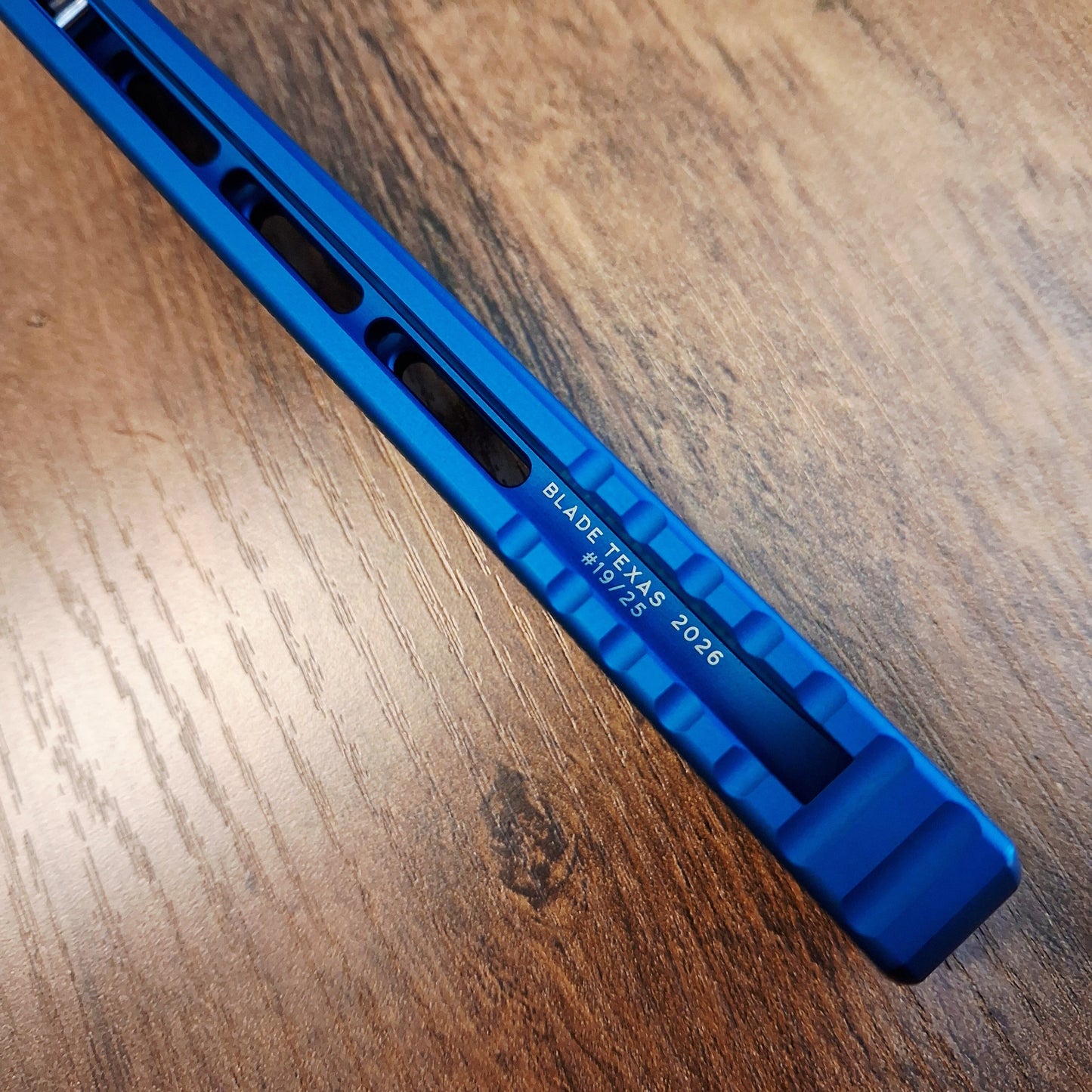 Squid Industries Krake Raken V3 Glide Edition Matte Blue Weehawk Balisong *BLADE TEXAS '26*