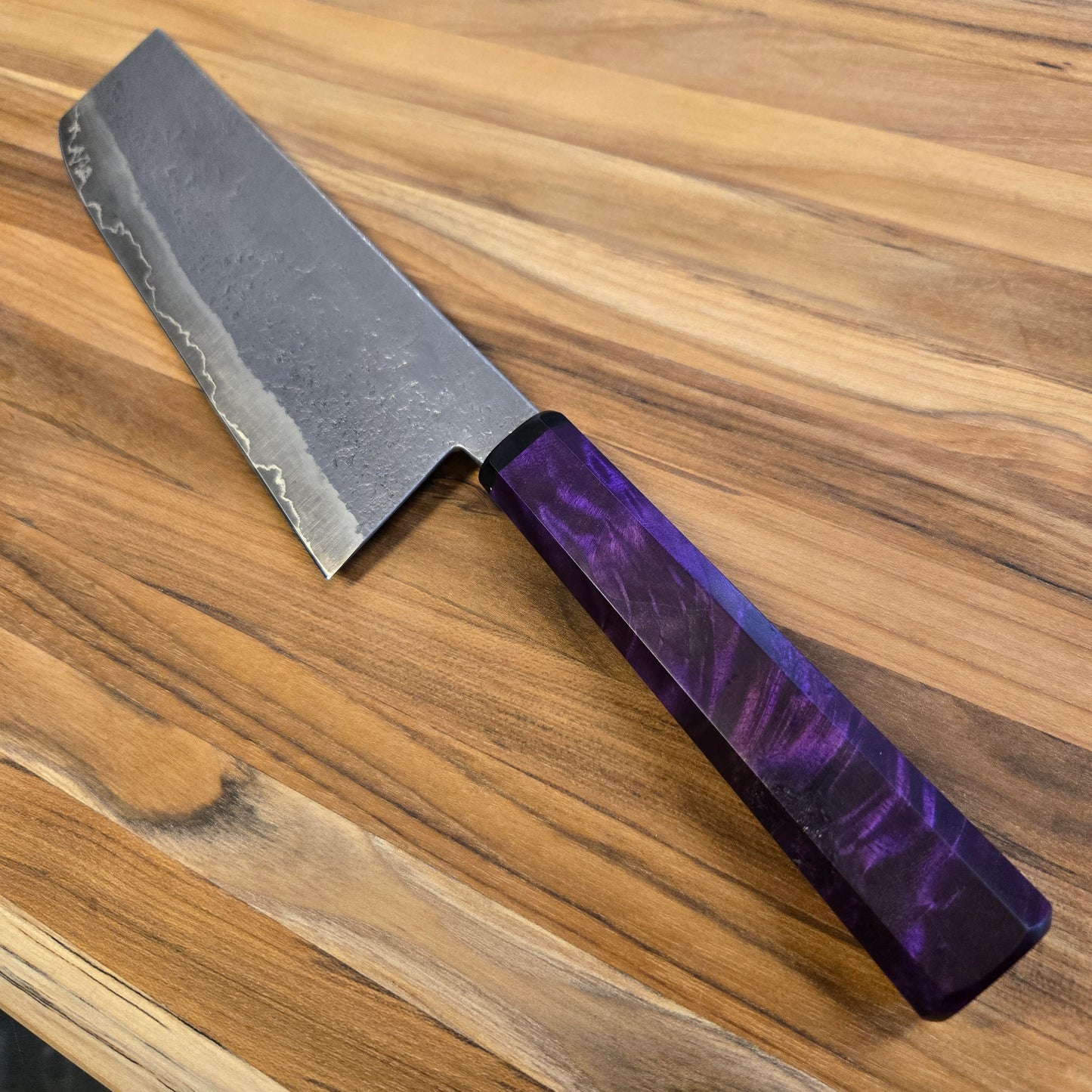 Patterson Forge Semi-Custom Forged San Mai Purple Nakiri