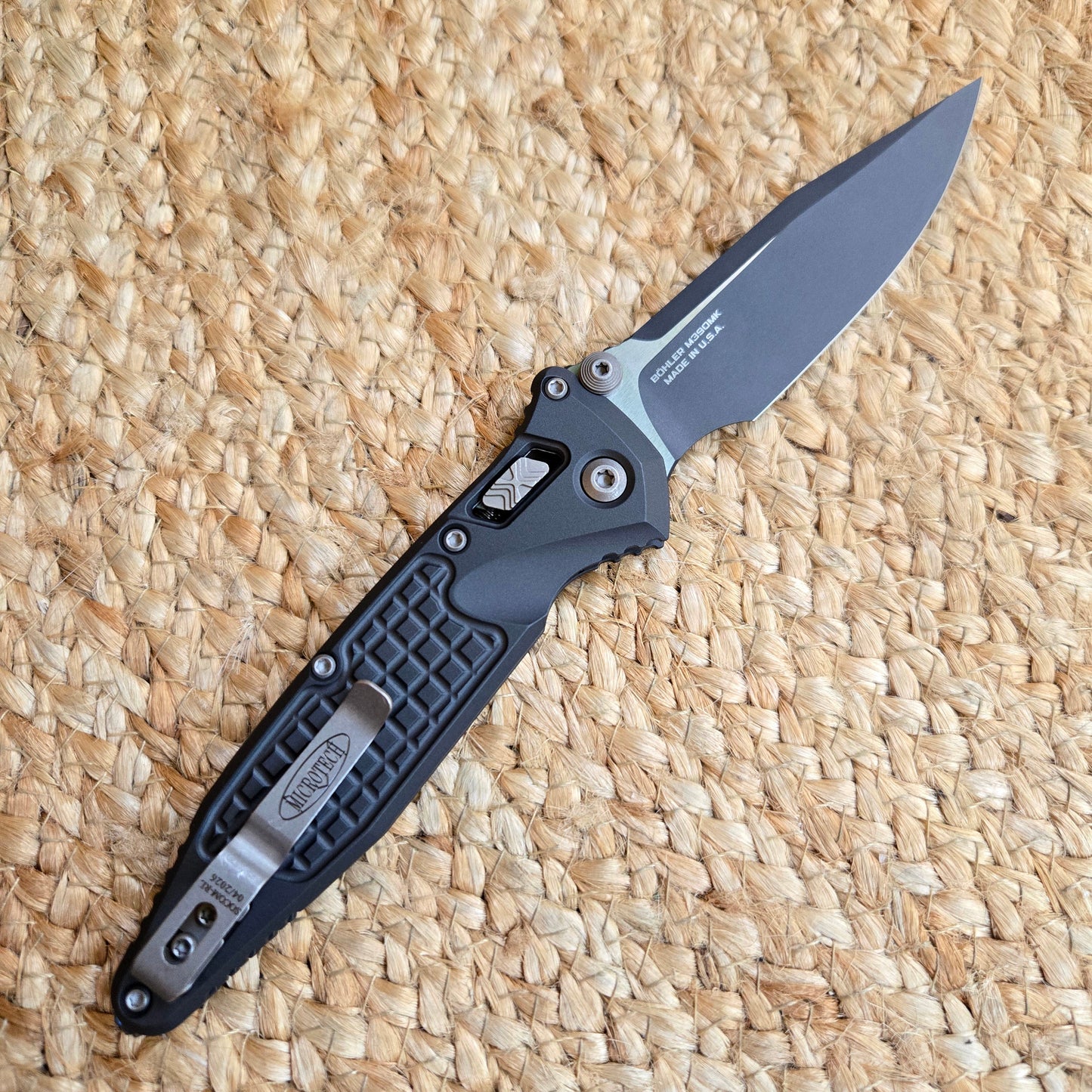 Microtech 160RL-1 FRCSG-Z13 Socom Ram-Lok S/E Frag Cerakote Sniper Gray Standard Folder